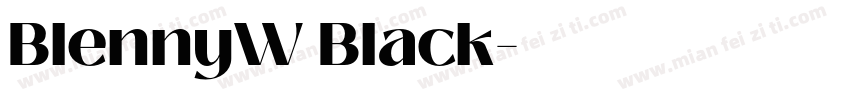 BlennyW Black字体转换